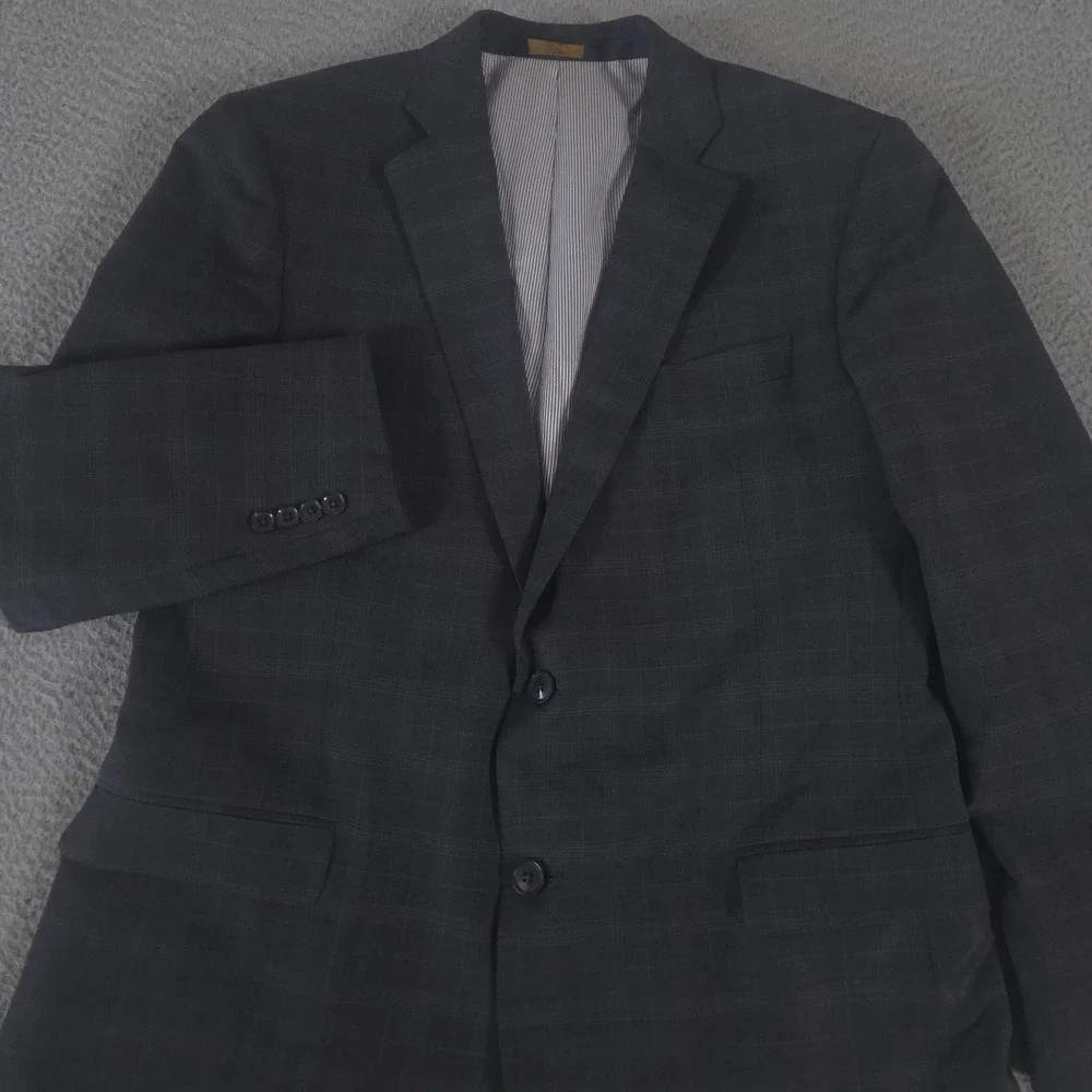 Brooks Brothers Suit Jacket Mens 42R 346 Fitzgerald Explorer Plaid Wool Blend